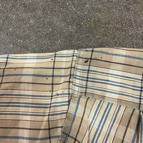 Vintage 50s Penney's Loop Collar Long Sleeve Shirt Small 100% Cotton - Picture 6 of 8